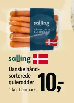 Føtex Danske hånd sorterede gulerødder, DKK 10 tilbud