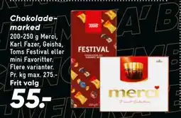 Bilka Chokolademarked, DKK 55 tilbud