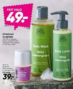 Bilka Urtekram hudpleje, DKK 49 tilbud
