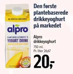 Føtex Alpro drikkeyoghurt, DKK 20 tilbud