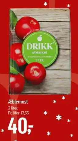 Føtex Æblemost, DKK 40 tilbud