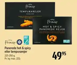 Føtex Panerede hot & spicy eller tempurarejer, DKK 49.95 tilbud