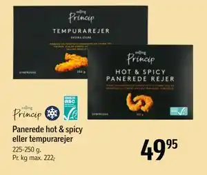 Føtex Panerede hot & spicy eller tempurarejer, DKK 49.95 tilbud