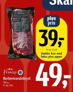 Føtex Berberieandebryst, DKK 49, App-pris tilbud