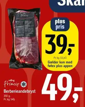 Føtex Berberieandebryst, DKK 49, App-pris tilbud