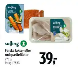 Føtex Ferske lakse- eller rødspættefileter, DKK 39 tilbud