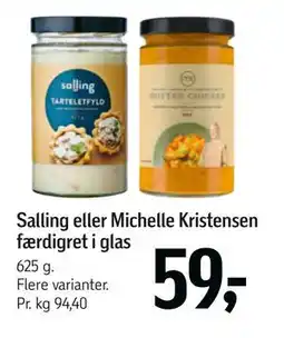Føtex Salling eller Michelle Kristensen færdigret i glas, DKK 59 tilbud