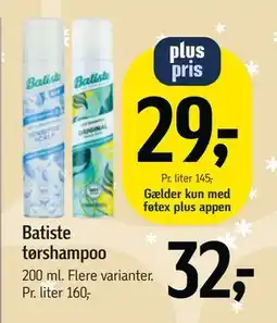 Føtex Batiste tørshampoo, DKK 32, App-pris tilbud