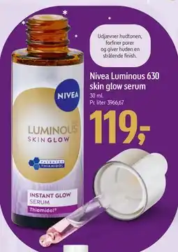 Føtex Nivea Luminous 630 skin glow serum, DKK 119 tilbud