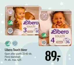 Føtex Libero Touch bleer, DKK 89 tilbud