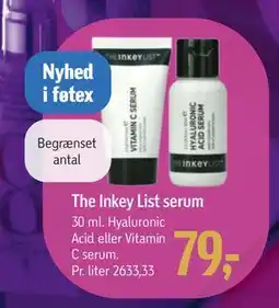 Føtex The Inkey List serum, DKK 79 tilbud