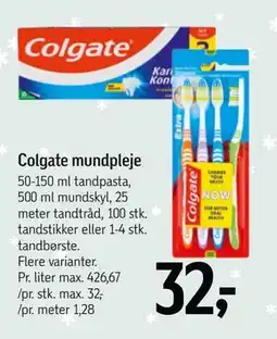 Føtex Colgate mundpleje, DKK 32 tilbud