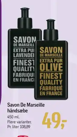 Føtex Savon De Marseille håndsæbe, DKK 49 tilbud