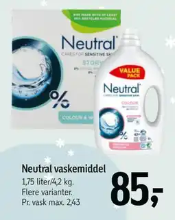 Føtex Neutral vaskemiddel, DKK 85 tilbud