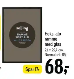 Føtex alu ramme med glas, DKK 68 tilbud