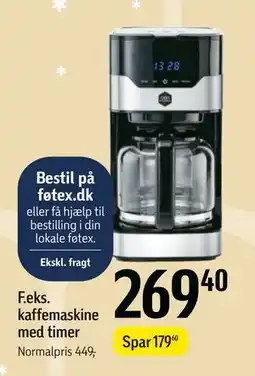 Føtex kaffemaskine med timer, DKK 269.4 tilbud
