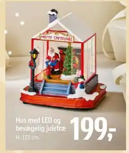 Føtex Hus med LED og bevægelig juletræ, DKK 199 tilbud