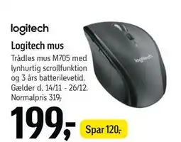 Føtex Logitech mus, DKK 199 tilbud
