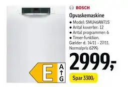Føtex Opvaskemaskine, DKK 2999 tilbud