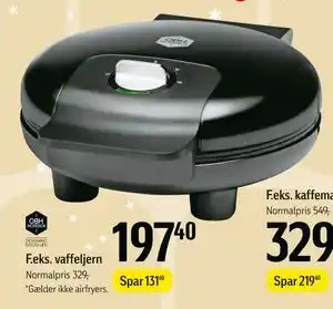 Føtex vaffeljern, DKK 197.4 tilbud