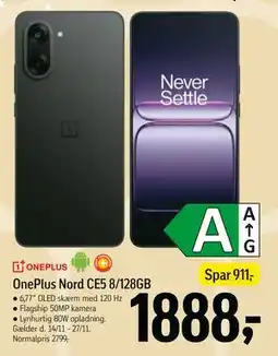 Føtex OnePlus Nord CE5 8/128GB, DKK 1888 tilbud