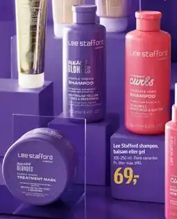 Føtex Lee Stafford shampoo, balsam eller gel, DKK 69 tilbud