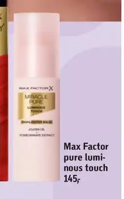 Føtex Max Factor pure luminous touch, DKK 145 tilbud