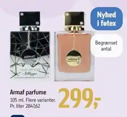 Føtex Armaf parfume, DKK 299 tilbud