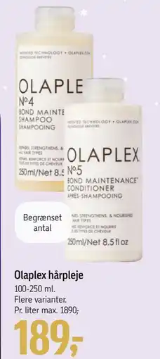 Føtex Olaplex hårpleje, DKK 189 tilbud