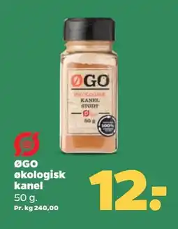 Netto ØGO økologisk kanel, DKK 12 tilbud