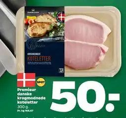 Netto Premieur danske krogmodnede koteletter, DKK 50 tilbud