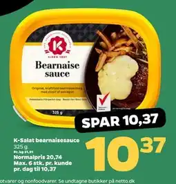 Netto K-Salat bearnaisesauce, DKK 10.37 tilbud