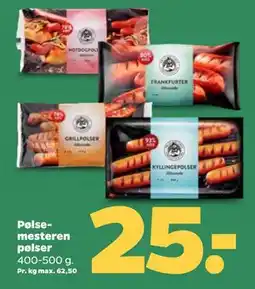 Netto Pølsemesteren pølser, DKK 25 tilbud