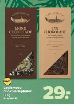 Netto Løgismose chokoladeplader, DKK 29 tilbud