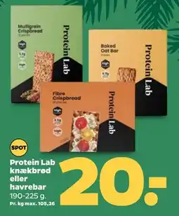 Netto Protein Lab knækbrød eller havrebar, DKK 20 tilbud