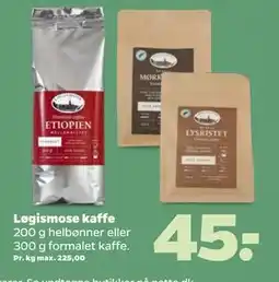 Netto Løgismose kaffe, DKK 45 tilbud