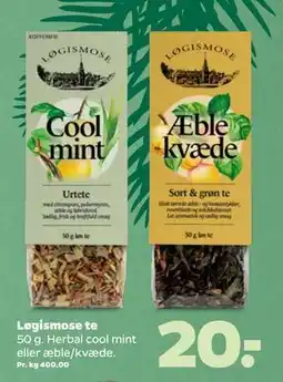 Netto Løgismose te, DKK 20 tilbud