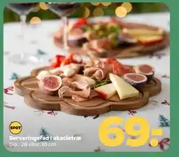 Netto Serveringsfad i akacietræ, DKK 69 tilbud