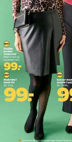 Netto Nederdel i blødt PU, DKK 99 tilbud