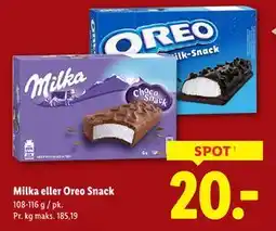 Lidl Milka eller Oreo Snack, DKK 20 tilbud