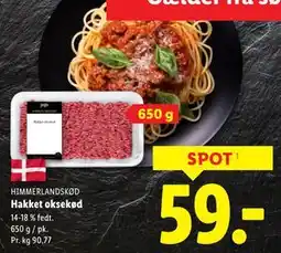 Lidl Hakket oksekød, DKK 59 tilbud