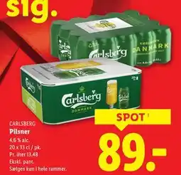 Lidl Pilsner, DKK 89 tilbud