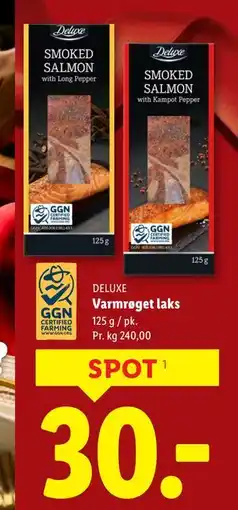 Lidl Varmrøget laks, DKK 30 tilbud
