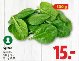 Lidl Spinat, DKK 15 tilbud