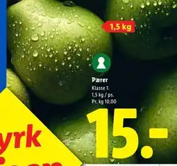 Lidl Pærer, DKK 15 tilbud