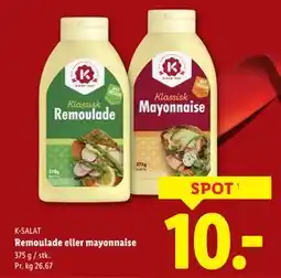 Lidl Remoulade eller mayonnaise, DKK 10 tilbud