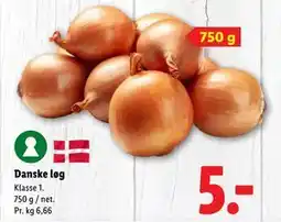 Lidl Danske løg, DKK 5 tilbud