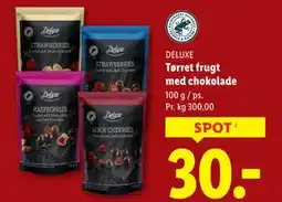 Lidl Tørret frugt med chokolade, DKK 30 tilbud