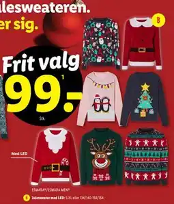 Lidl Julesweater med LED:, DKK 99 tilbud