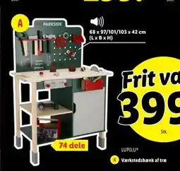 Lidl Værkstedsbænk af træ, DKK 399 tilbud